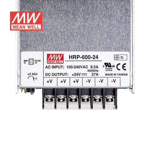 HRP-600-24, sursă de alimentare 24V, MEAN WELL 600W, alimentator industrial, sursă tensiune 24V, power supply MEAN WELL, sursă de curent 24V 600W, HRP600-36 27A, led-box.ro