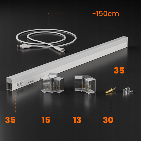 Instalație LED honeycomb cu lumină neutră aplicată într-un spațiu de lucru tip studio, led-box.ro