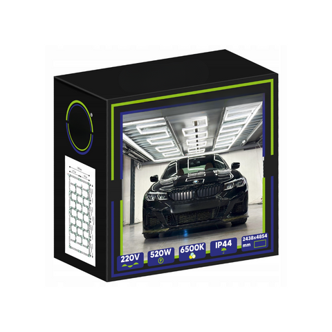 tavan led hexagon 520w, detailing auto, tavan honey comb, tavan cu led hexagon, tavane honeycomb 520w, tavane showroom, tavane hexagonale, led-box.ro