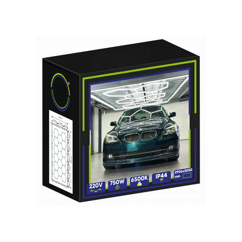 tavan led hexagon 750w, detailing auto, tavan honey comb, tavan cu led hexagon, tavane honeycomb 750w, tavane showroom, tavane hexagonale, led-box.ro