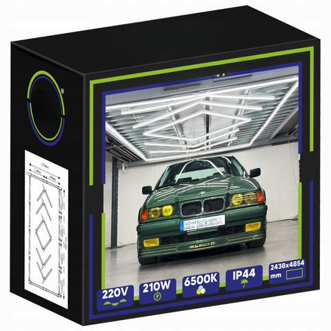 tavan led hexagon 210w, detailing auto, tavan honey comb, tavan cu led hexagon, tavane honeycomb, tavane showroom, tavane hexagonale, led-box.ro