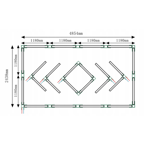 tavan led hexagon 210w, detailing auto, tavan honey comb, tavan cu led hexagon, tavane honeycomb, tavane showroom, tavane hexagonale, led-box.ro