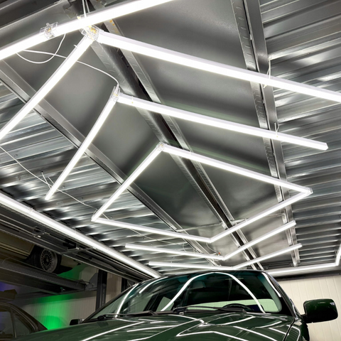 tavan led hexagon 210w, detailing auto, tavan honey comb, tavan cu led hexagon, tavane honeycomb, tavane showroom, tavane hexagonale, led-box.ro