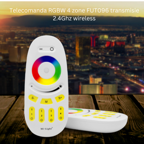 telecomanda Milight, FUT096. telecomanda 4 zone, telecomanda banda led, telecomanda Banda RGBW, control Milight, telecomanda wireless, led-box.ro