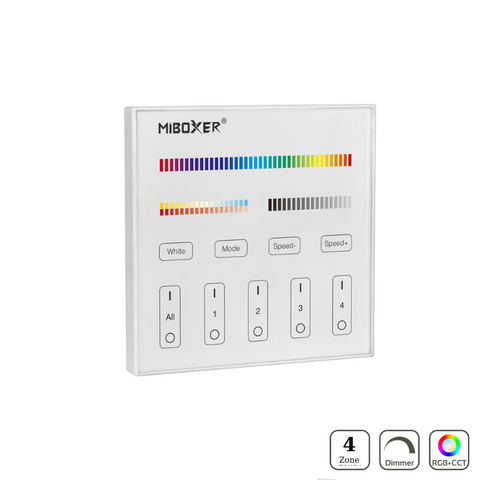 telecomanda perete, panou perete, panout tactil rgb+cct, telecomanda rgb+cct, dmx512, master X5, Milight, led-box.ro