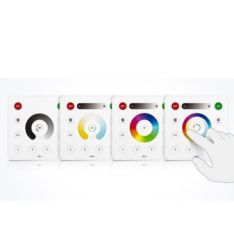 telecomanda perete, panou tactil perete, panou tactil rgbcct, panou touch rgbcct, control banda led rgbcct, led-box.ro