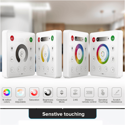 telecomanda perete, panou tactil perete, panou tactil rgbcct, panou touch rgbcct, control banda led rgbcct, led-box.ro