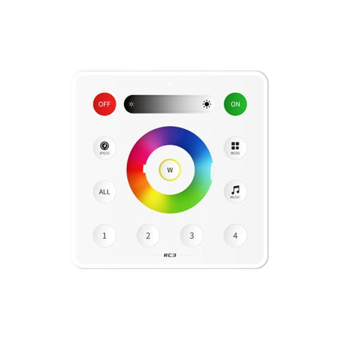 telecomanda tactila banda led, telecomanda touch perete, panou tactil perete, panou tactil banda rgbw, panou perete rgbw, panou tactil RC3, led-box.ro