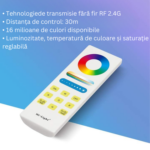 telecomanda banda led, telecomanda RGBW, telecomanda RGB+CCT, telecomanda smart, telecomanda Touch, telecomanda MiLight, Miboxer, FUT088, led-box.ro