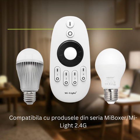 telecomanda MiLight, MiBoxer, telecomanda 4 zone, FUT006, telecomanda banda led, telecomanda CCT, telecomanda 2.4Ghz, led-box.ro