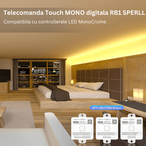 telecomanda touch mono, telecomanda banda digitala mono, telecomanda banda led mono, telecomanda touch benzi led digitale, led-box.ro