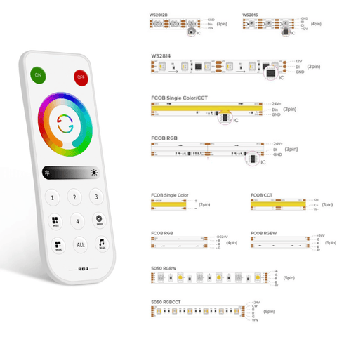 telecomanda wireless, telecomanda 2.4ghz, telecomanda banda led rgbcct, telecomanda touch rgbcct, telecomanda rb4, led-box.ro