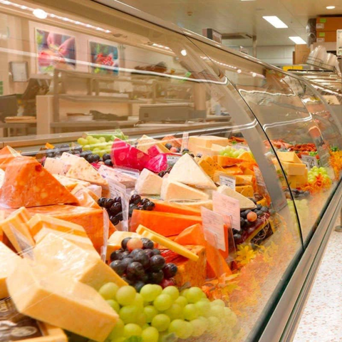 tub led T8 aluminiu cu alimentare pe un capat pentru vitrine alimentare