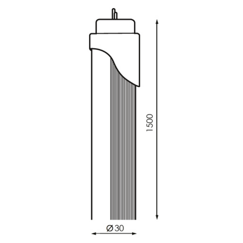 Tub Led T8, 1500 mm, diametrul 30, led-box.ro