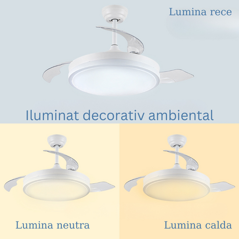 ventilator tavan cu lustra led, lustra led cu ventilator, lustre cu ventilator, lustre living cu ventilator, lustre cu ventilator incorporat, modele lustre cu ventilator, ventilator cu lustra LED, ventilator tavan ieftin, lustra led cu ventilator Dedeman, led-Box.ro