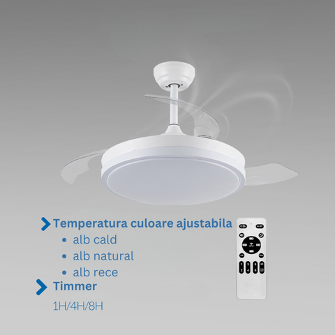 ventilator tavan cu lustra led, lustra led cu ventilator, lustre cu ventilator, lustre living cu ventilator, lustre cu ventilator incorporat, modele lustre cu ventilator, ventilator cu lustra LED, ventilator tavan ieftin, lustra led cu ventilator Dedeman, led-Box.ro
