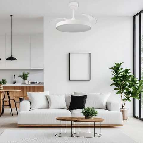 ventilator tavan, ventilator cu lustra CCT, lustra cu ventilator si telecomanda, corp iluminat cu ventilator, lustra led cu ventilator si telecomanda, ventilator tavan silentios, led-box.ro