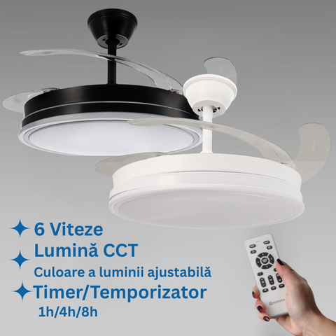 ventilator de tavan, ventilator plafon, ventilator cu telecomanda, ventilatoare tavan, ventilator Dedeman, ventilatoare tavan ieftine, ventilator tavan camera, ventilatoare pentru tavan living, led-box.ro