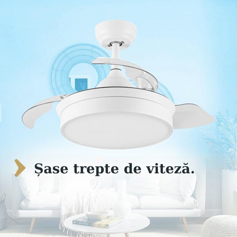 ventilator tavan cu lustra led, lustra led cu ventilator, lustre cu ventilator, lustre living cu ventilator, lustre cu ventilator incorporat, modele lustre cu ventilator, ventilator cu lustra LED, ventilator tavan ieftin, lustra led cu ventilator Dedeman, led-box.ro