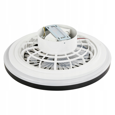 Ventilator plafoniera LED KLEO neagră reglabil prin telecomandă