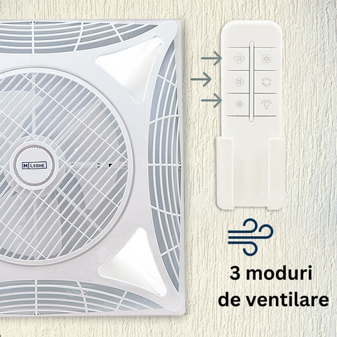 ventilator tavan, ventilator cu telecomanda, ventilator tavan fals, ventilatoare tavan Armstrong, ventilator spatii comerciale, ventilator tavane casetate, ventilator tavan cu lumina, led-box.ro