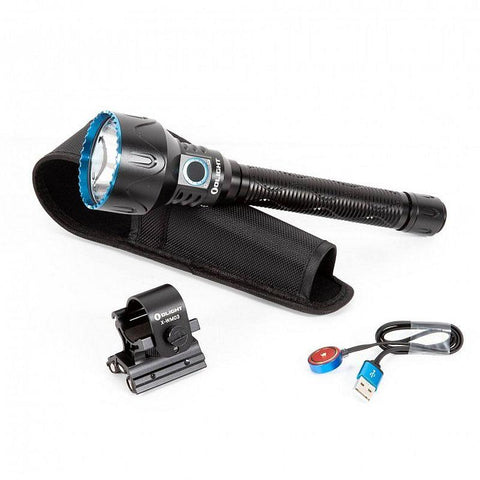 Lanternă lungă rază Olight PRO 2 cu design ergonomic