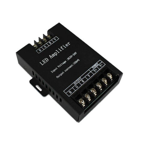 amplificator semnal banda led, amplificatoare semnal, amplificator rgb, amplificator 30a, amplificator 12-24v, led-box.ro