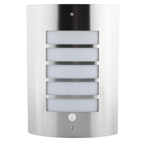 Aplica LED de exterior Lugo, cu senzor incorporat, 295x215 mm IP44, culoare argintiu - led-box.ro