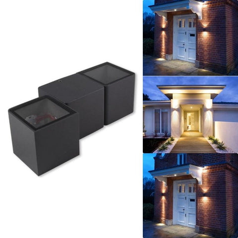 Aplica iluminat LED CREE 2 x 3W Libra, module reglabile, IP54, gri - led-box.ro