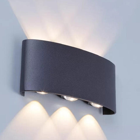 Aplica LED de fatada PICTO, 6x1W IP54, negru-led-box.ro