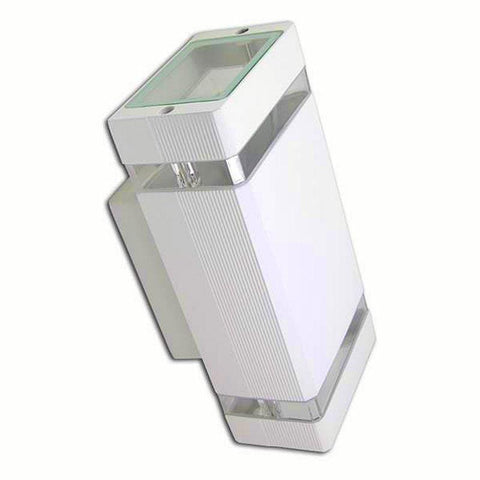 Aplica LED patrata Hana, 2xGU10 IP54, carcasa din aluminiu, alb - led-box.ro