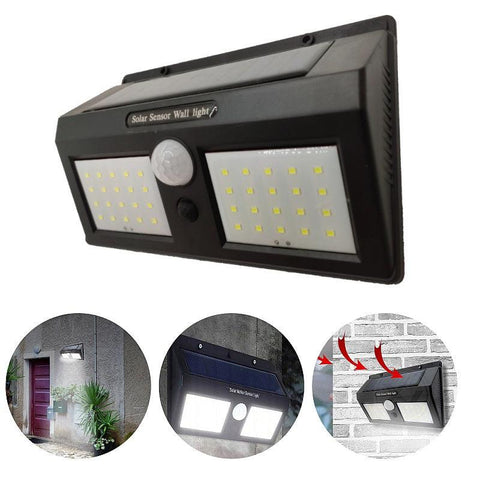 Aplica solara LED cu senzor incorporat 5W IP65, lumina rece - led-box.ro