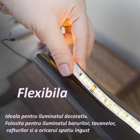 Banda LED SMD 5050 RGB 24V, 60 LED/m IP20, rola 5 metri