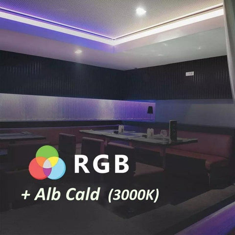 Banda LED RGBW SMD 5050 60 LED/metru, IP20 RGB+Alb Cald-led-box.ro