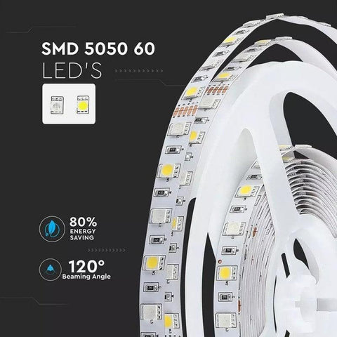 Banda LED RGBW SMD 5050 60 LED/metru, IP20 RGB+Alb Cald-led-box.ro