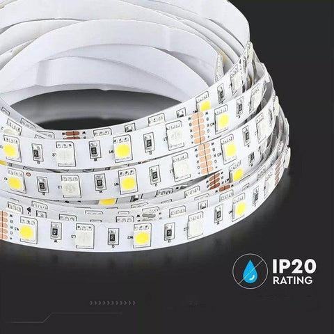 Banda LED RGBW SMD 5050 60 LED/metru, IP20 RGB+Alb Cald-led-box.ro