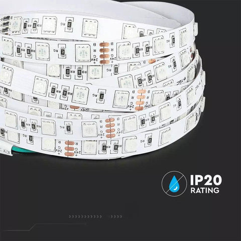Banda LED SMD 5050 RGB, 60 LED/m, 24V IP20, rola 10 metri-led-box.ro