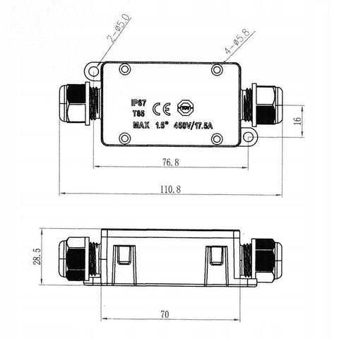 conector cablu, conector imbinare cablu, conector dublu, conector 230V, conectori imbinare, conectori cablu dedeman, led-box.ro