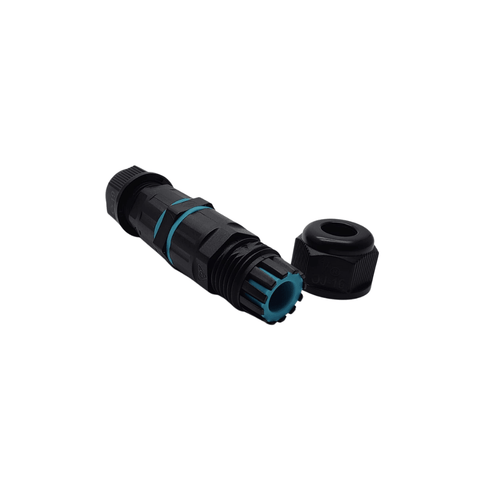 Conector ermetic pentru cablu, 3 pini, IP68, Ø22 x 72mm, 5 bucati - led-box.ro