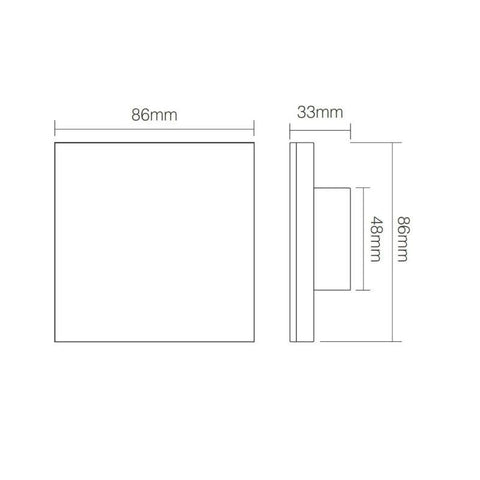 panou touch, dimmer led, panou perete, panou touch Mi-Light, panou monocolor, panou touch 12v-24v- P1 Mi-Light- led-box.ro