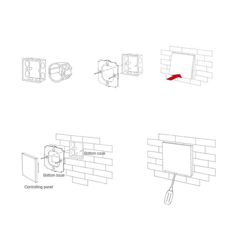 panou touch, dimmer led, panou perete, panou touch Mi-Light, panou monocolor, panou touch 12v-24v- P1 Mi-Light- led-box.ro