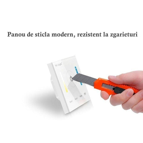 panou touch, controler perete cct, controler P2 Milight, panou tactil perete, panou touch perete, controller perete, led-box.ro