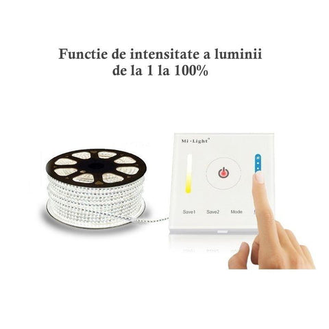panou touch, controler perete cct, controler P2 Milight, panou tactil perete, panou touch perete, controller perete, led-box.ro