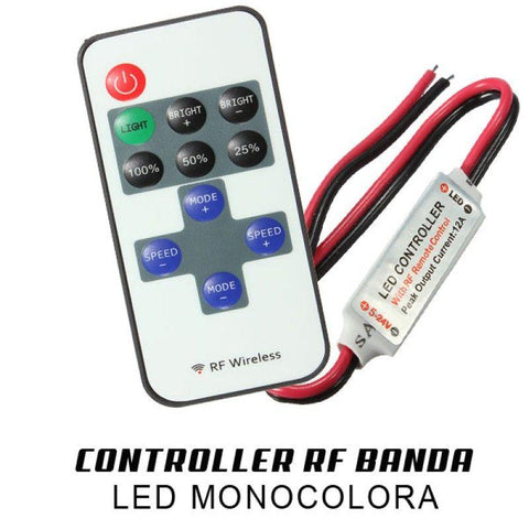 controler led monocolor, controller rf cu telecomanda, controller led monoculoare, controller banda led cu o singura culoare, led controller, led-box.ro