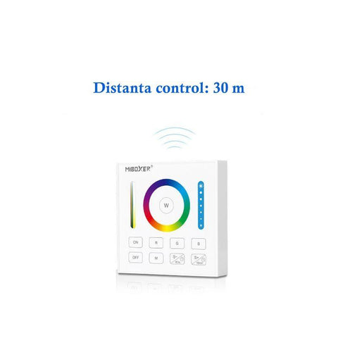 panou touc, panou tactil perete, controller smart perete, controller RGB+CCT, B0 MiLight, intrerupator touch, dimmer touch, MiBoxer, Led-box.ro