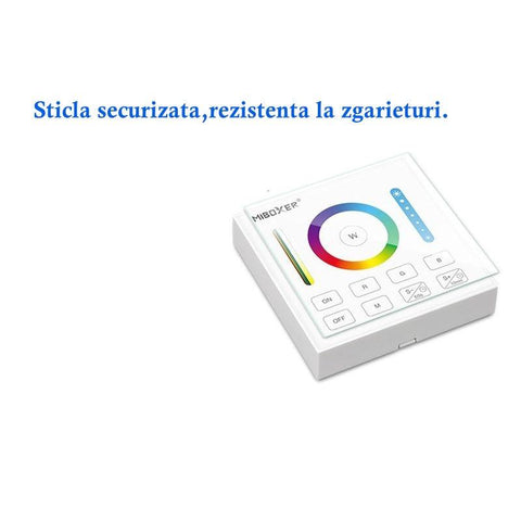 panou touc, panou tactil perete, controller smart perete, controller RGB+CCT, B0 MiLight, intrerupator touch, dimmer touch, MiBoxer, Led-box.ro