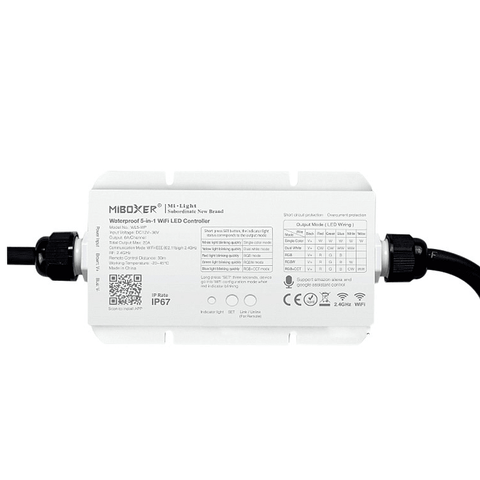 controler wifi, controller led, controller MiLight, Miboxer, controller RGBCCT, WL5-WP, controller 12-24V, controler rezistent la apa, controller compatibil tuya,led-box.ro