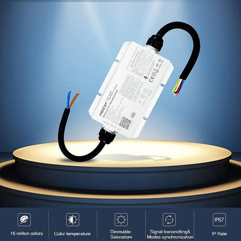 controler wifi, controller led, controller MiLight, Miboxer, controller RGBCCT, WL5-WP, controller 12-24V, controler rezistent la apa, controller compatibil tuya,led-box.ro