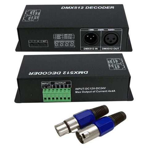 Controller DMX512, Bandă LED RGB, Control iluminat, Semnale DMX, Decodor/Controller DMX512, decodor banda LED RGB, led-box.ro