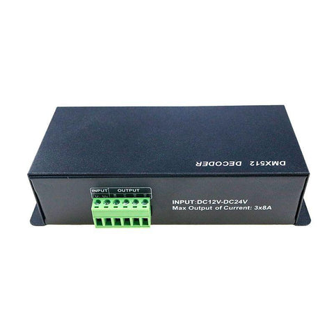 Controller DMX512, Bandă LED RGB, Control iluminat, Semnale DMX, Decodor/Controller DMX512, decodor banda LED RGB, led-box.ro